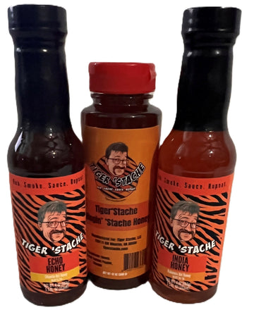 Spicy-Sweet Pimento Cheese with Tiger'Stache Original Spice Blend & Stingin' 'Stache Honey
